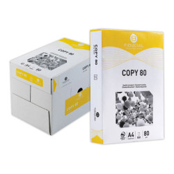 Carton de 5 Ramettes de 500 feuilles de papier blanc A4 80g COPY 80 FIDUCIAL